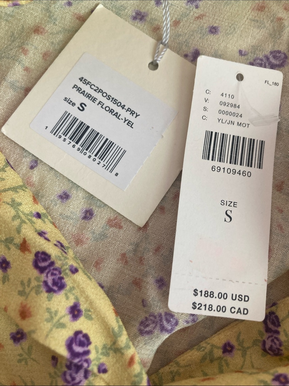 Favorite Daughter Yellow Floral Short-Slit Button Tunic - Picture 4 of 4